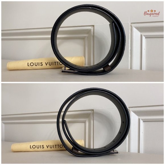 Authentic Louis Vuitton Brown Monogram Canvas Leather Buckle Belt 85/34 - MP075 - Picture 9 of 12